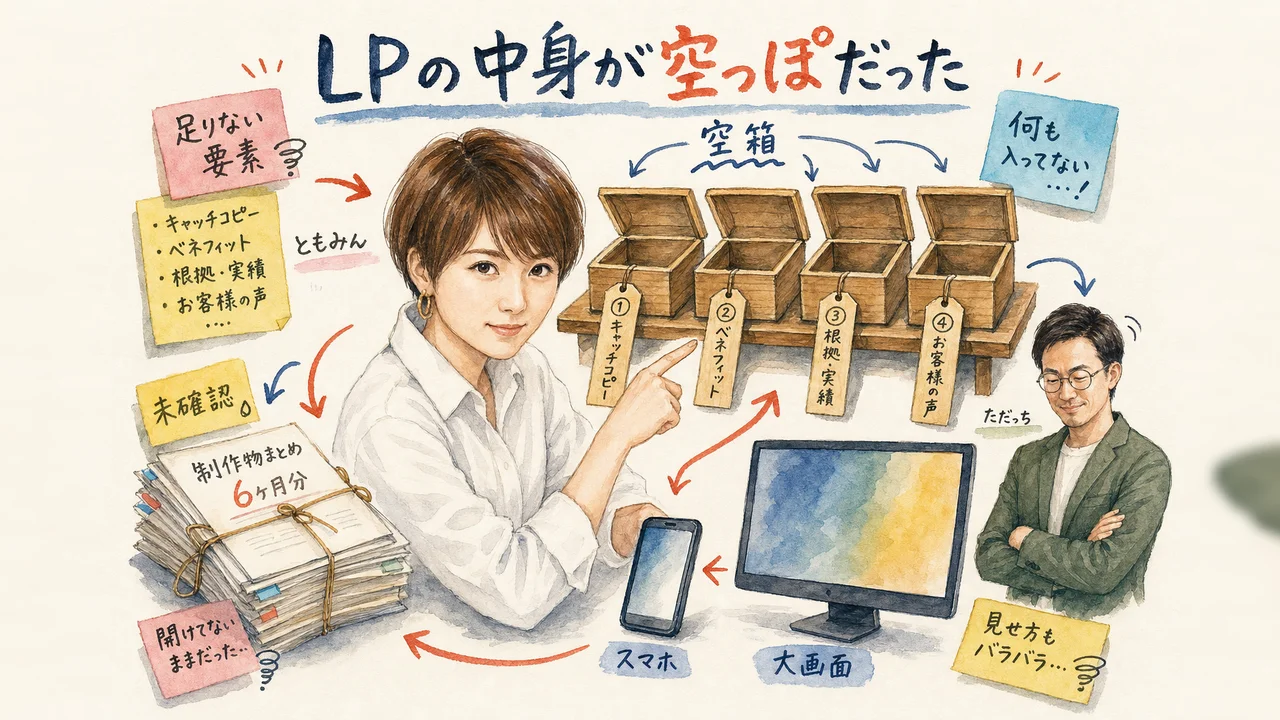LPに足りない要素をチェックリスト形式で図解する