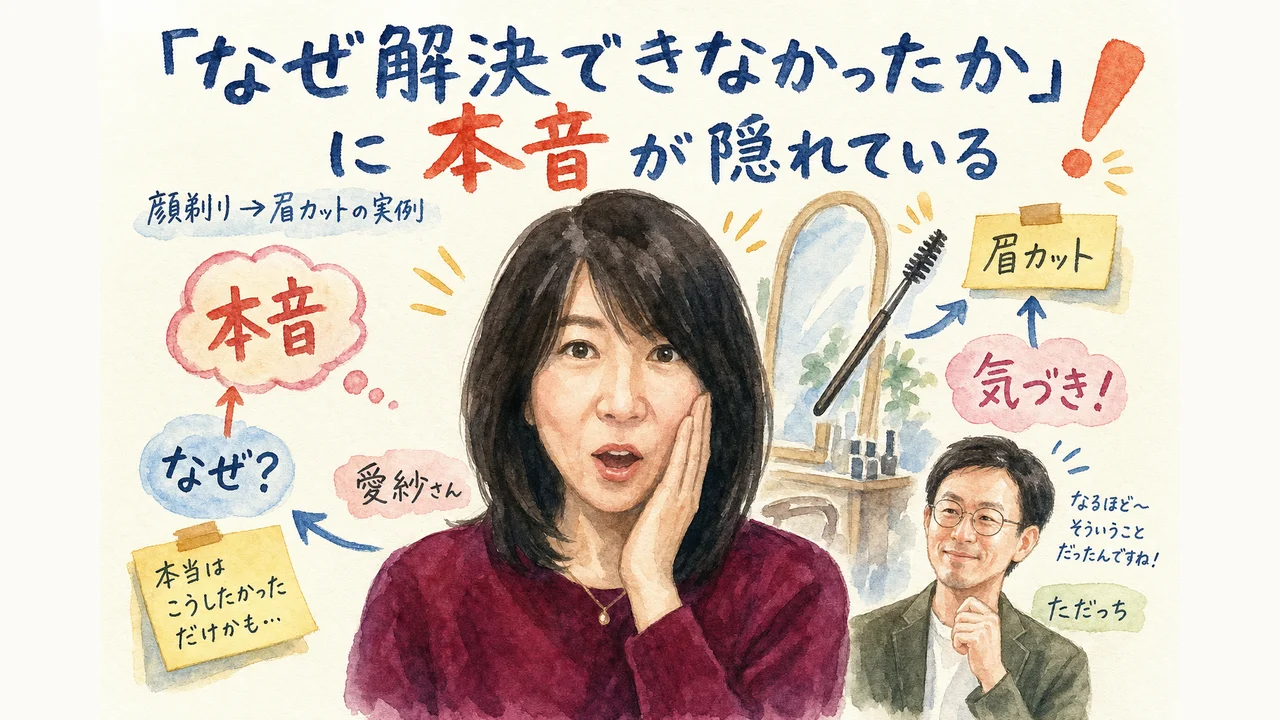 顔剃りの相談が実は眉カットだった愛紗さんの実例を図解する