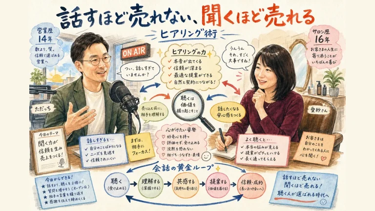 話すほど売れない、聞くほど売れるヒアリング術の全体図解