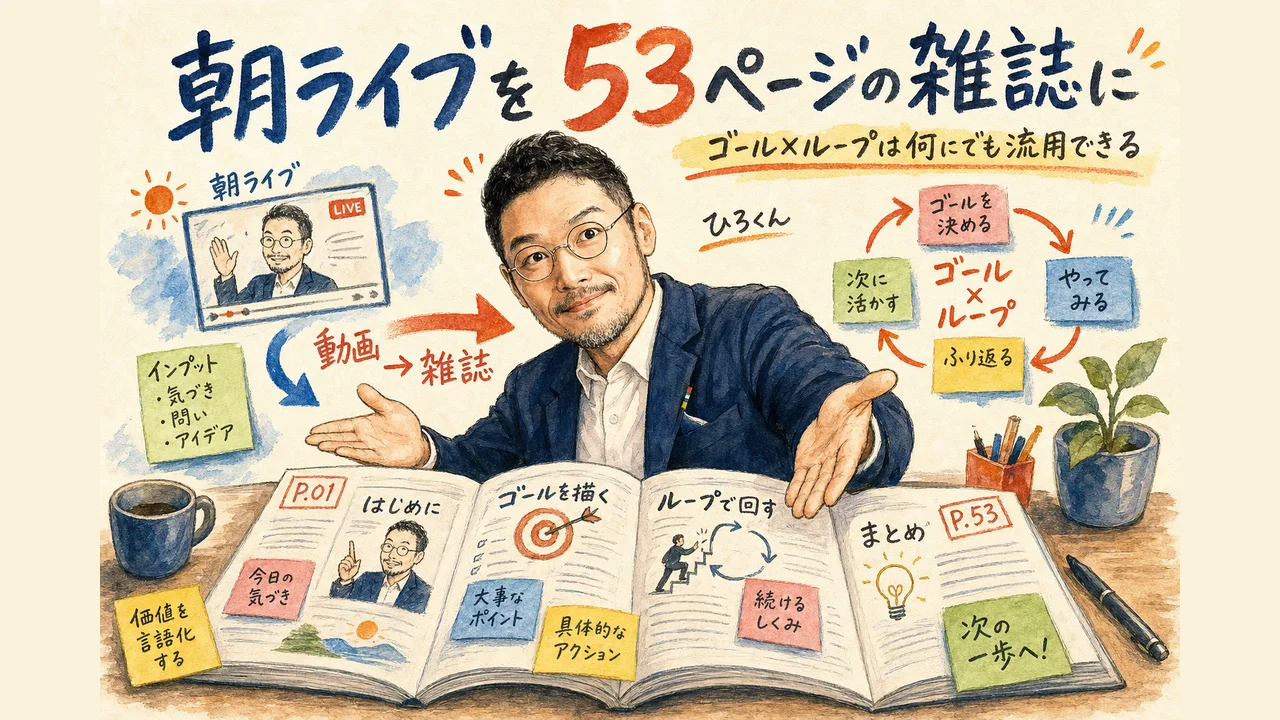 90分のLIVE収録が53ページの雑誌になった様子を示した図解