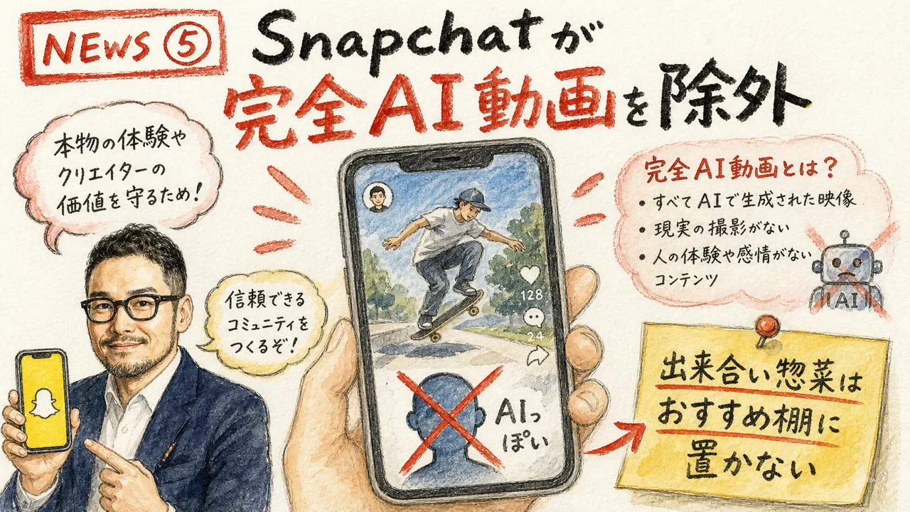 Snapchat Spotlight AI生成動画 非推奨 グラレコ