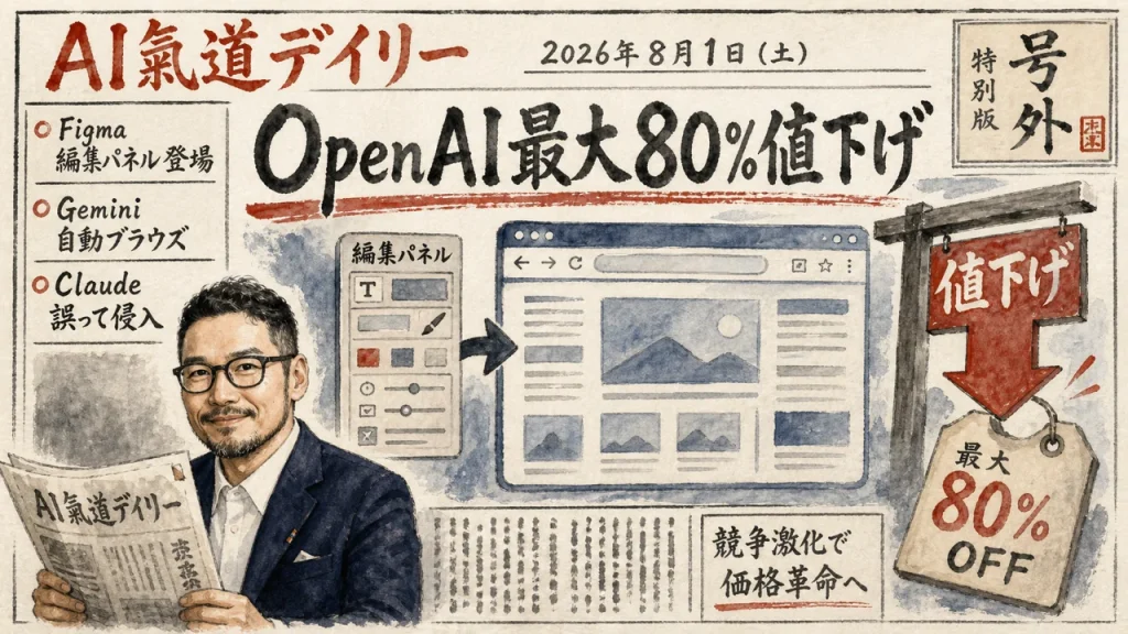 AI氣道デイリー 2026年8月1日号 新聞風アイキャッチ v2
