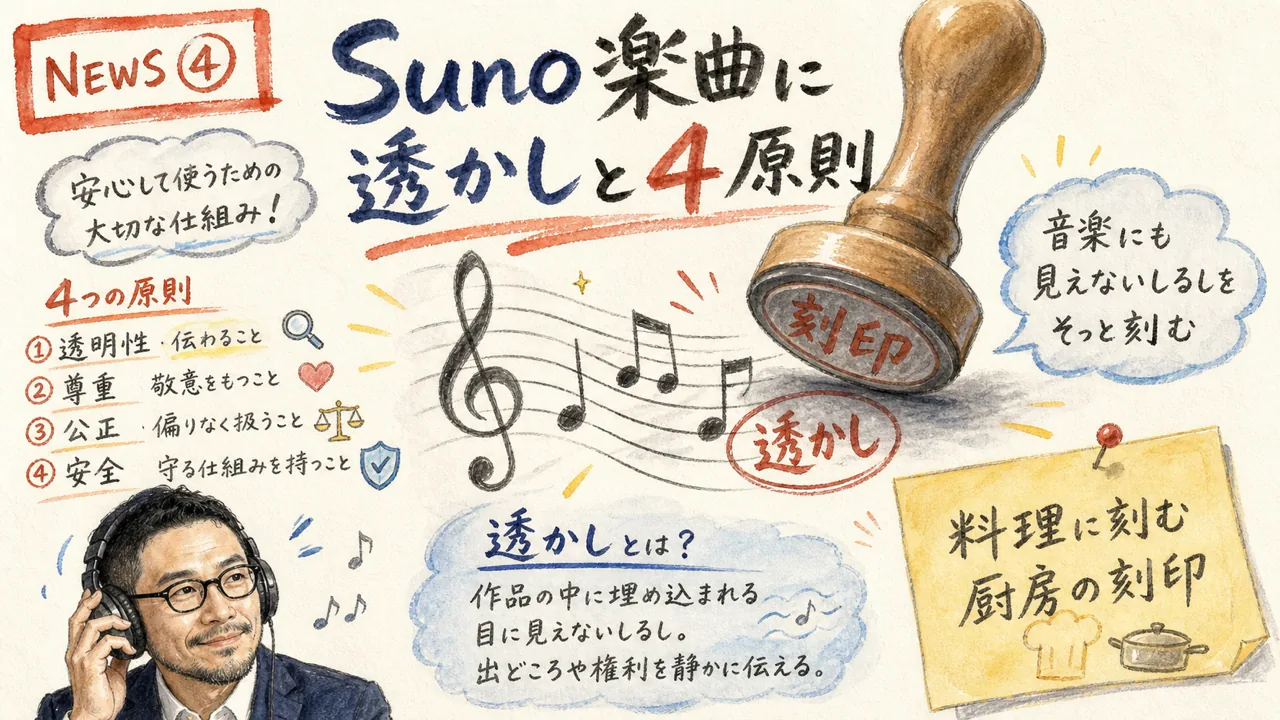 Suno責任あるAI音楽の図解