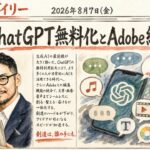 ChatGPT無料無制限に？Figma絶好調・Adobe編集ハブ化【最新AIニュース解説】2026年8月7日号