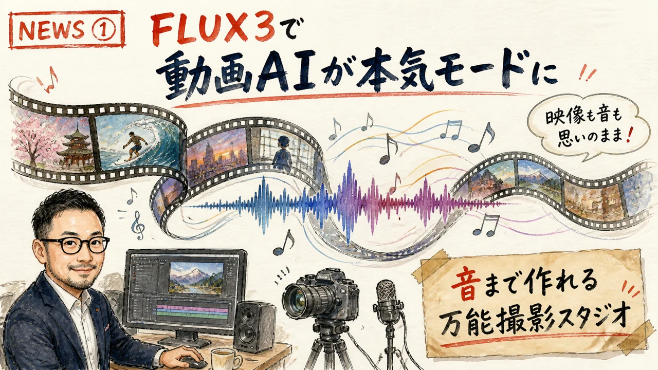 FLUX 3動画AIの図解