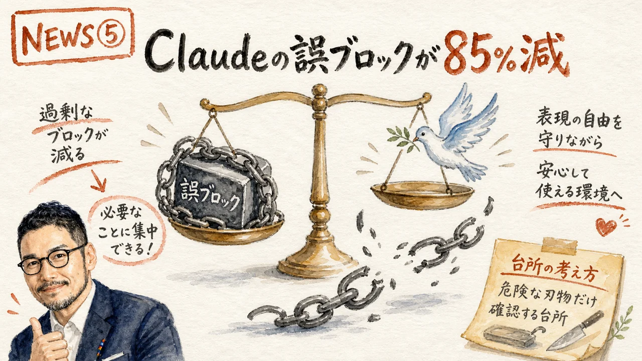 Claude生物学セーフガード改善の図解