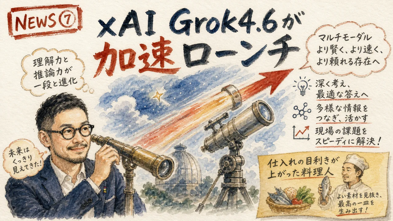 xAI Grok 4.6ローンチの図解
