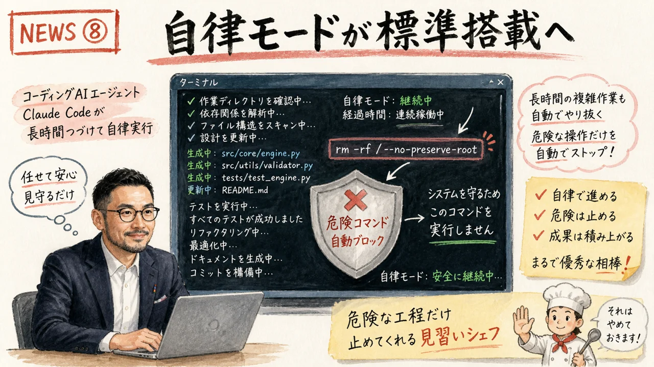Claude Code auto modeデフォルト化の図解