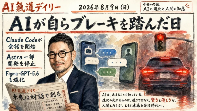 AI氣道デイリー 新聞風アイキャッチ AIが自らブレーキを踏んだ日