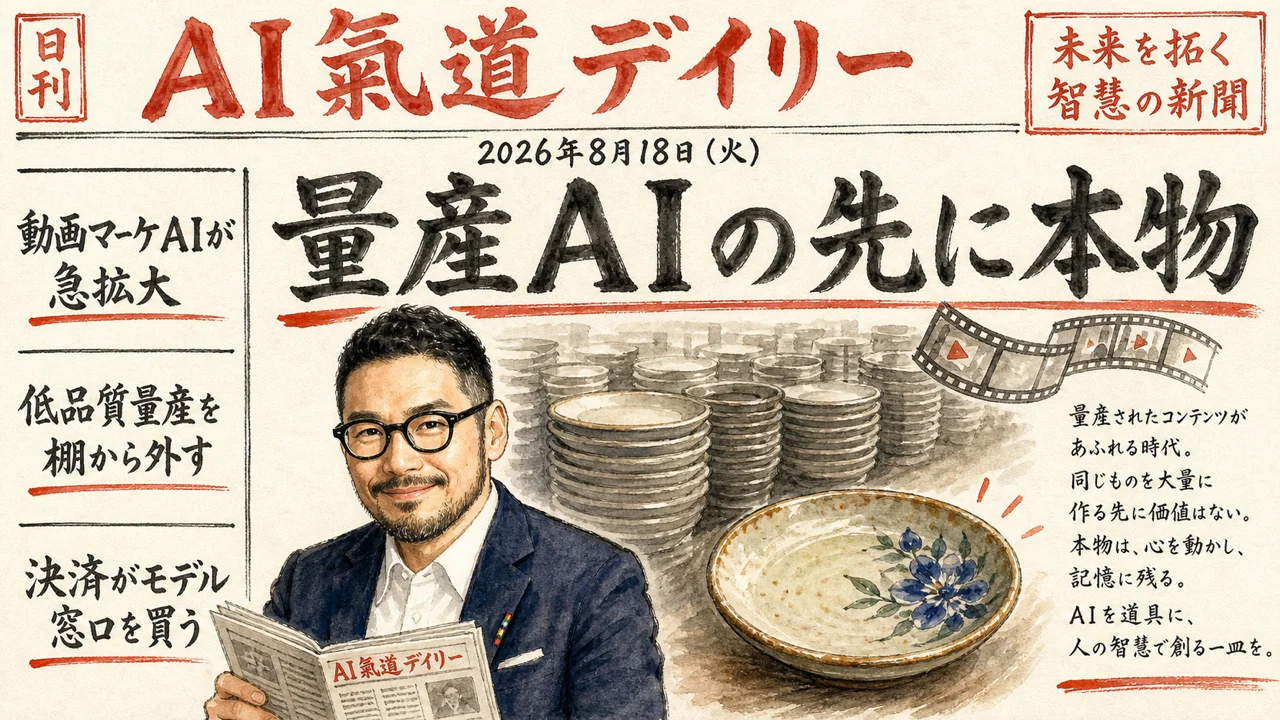 AI氣道デイリー2026年8月18日号の新聞風アイキャッチ