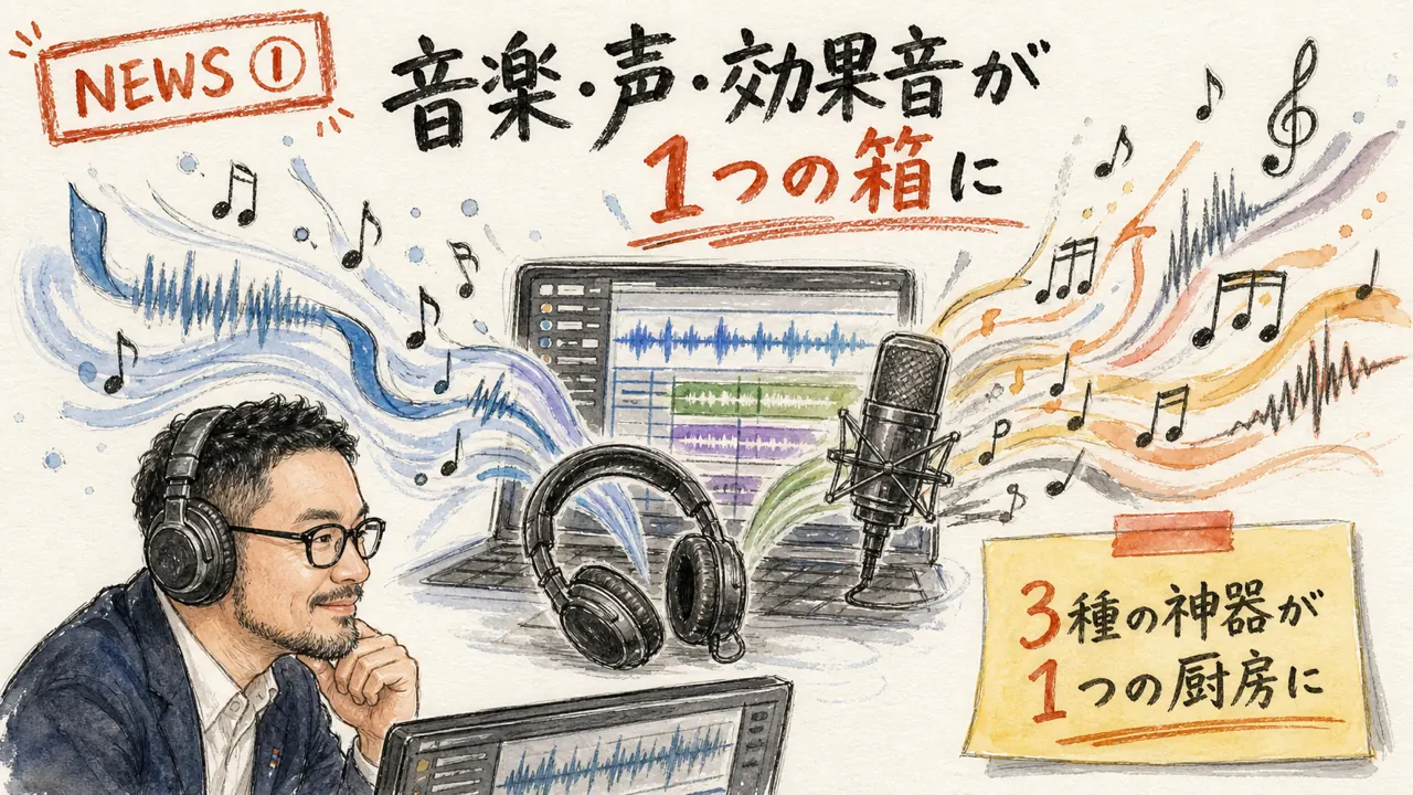 Adobe Firefly音楽・音声・効果音生成の図解