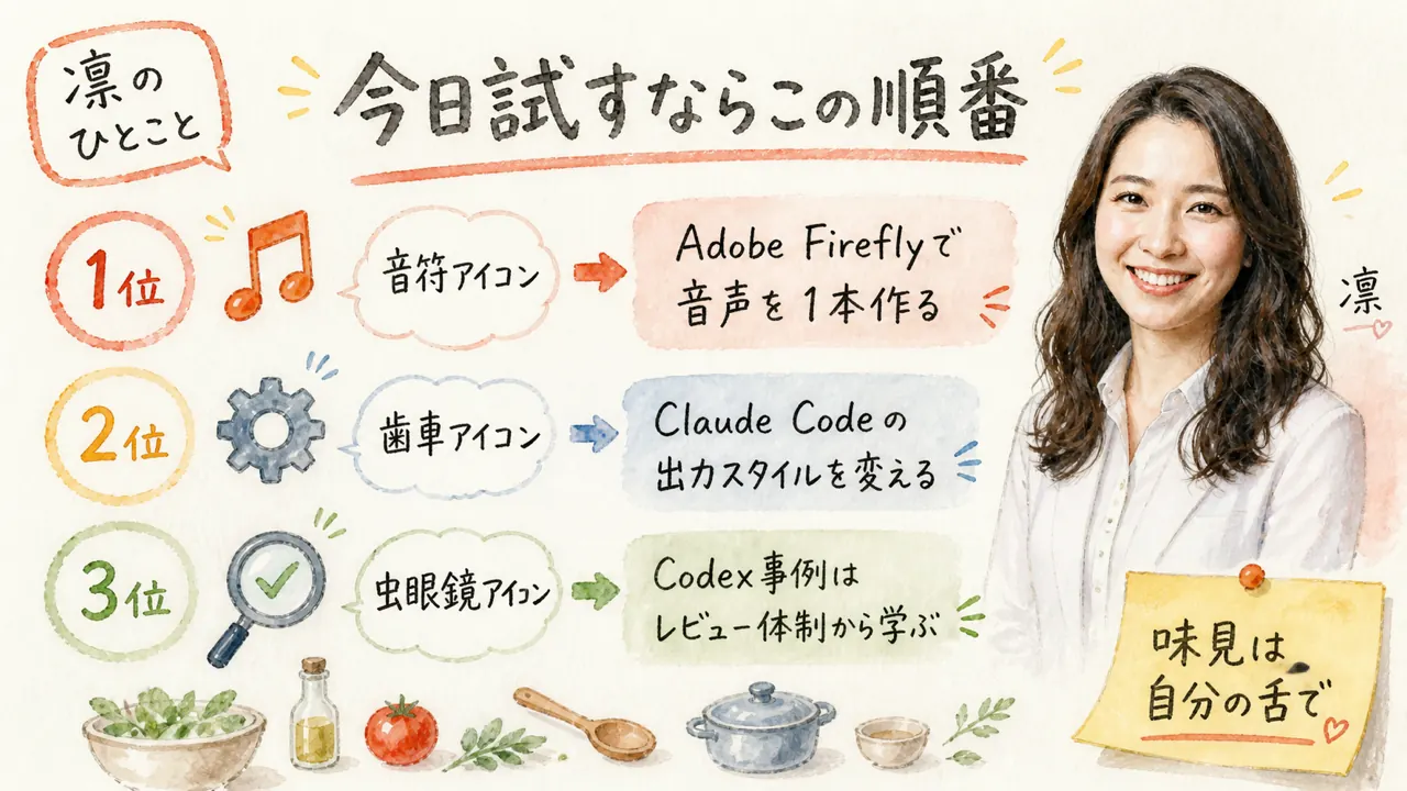 AI秘書凛の今日のひとこと図解