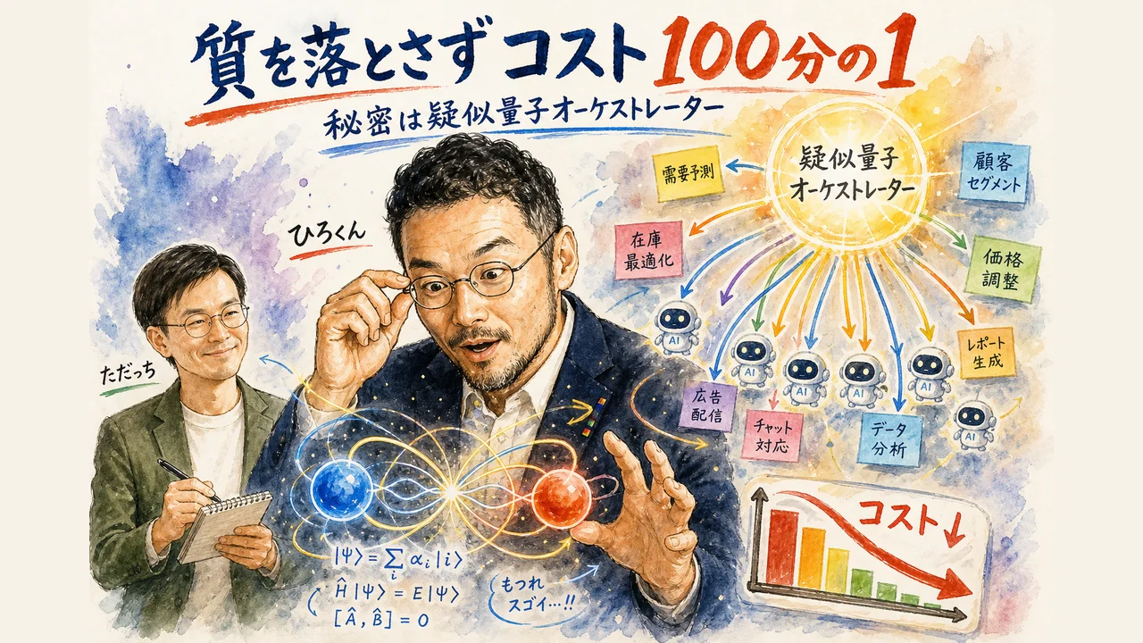質を落とさずコスト100分の1——秘密は「疑似量子オーケストレーター」