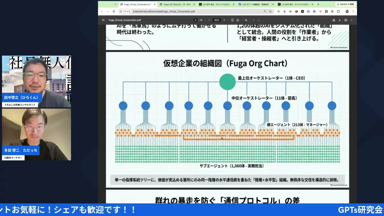LIVE動画スクリーンショット「AIスウォームは「会社組織」——社長・部長・係長がAIエージェントになる時代」