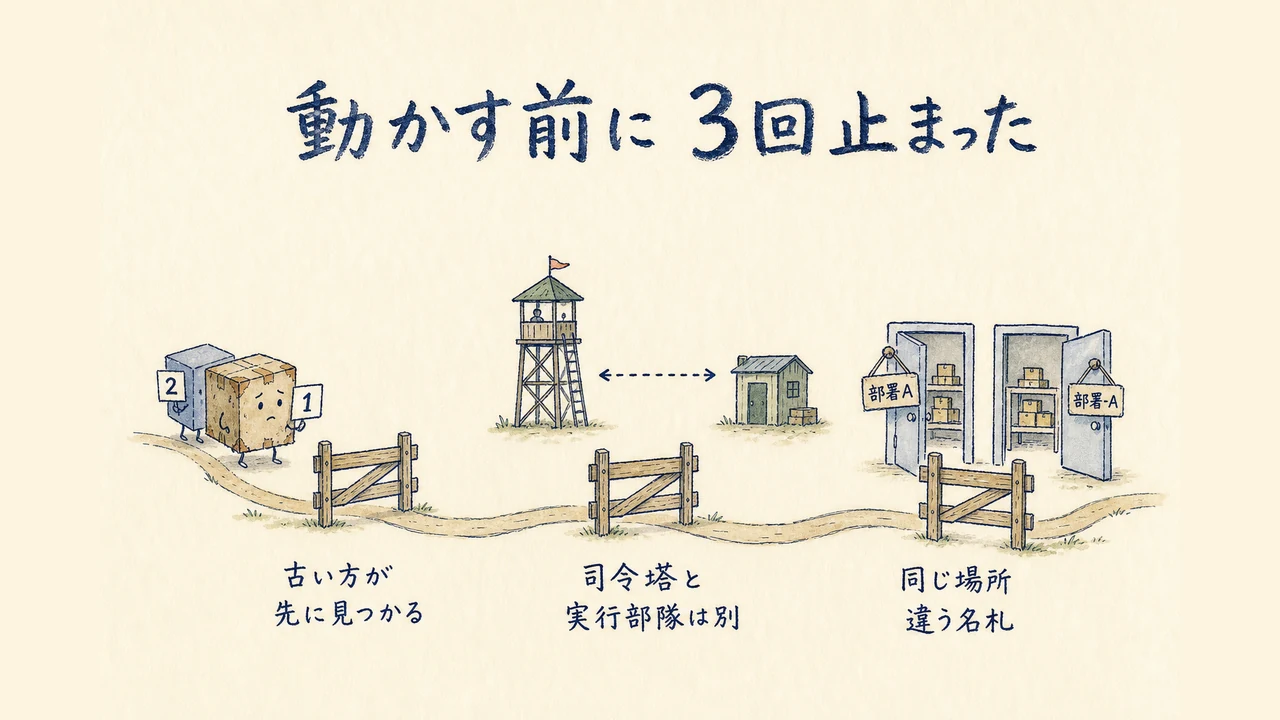 自分のブログ3本を渡した場面