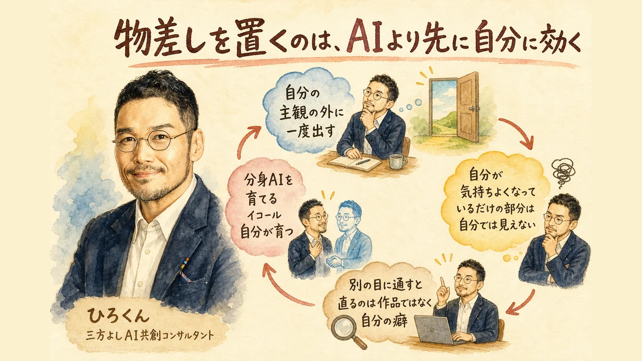 分身AIひろくんコラム：物差しを置くのは自分の主観の外に出るため
