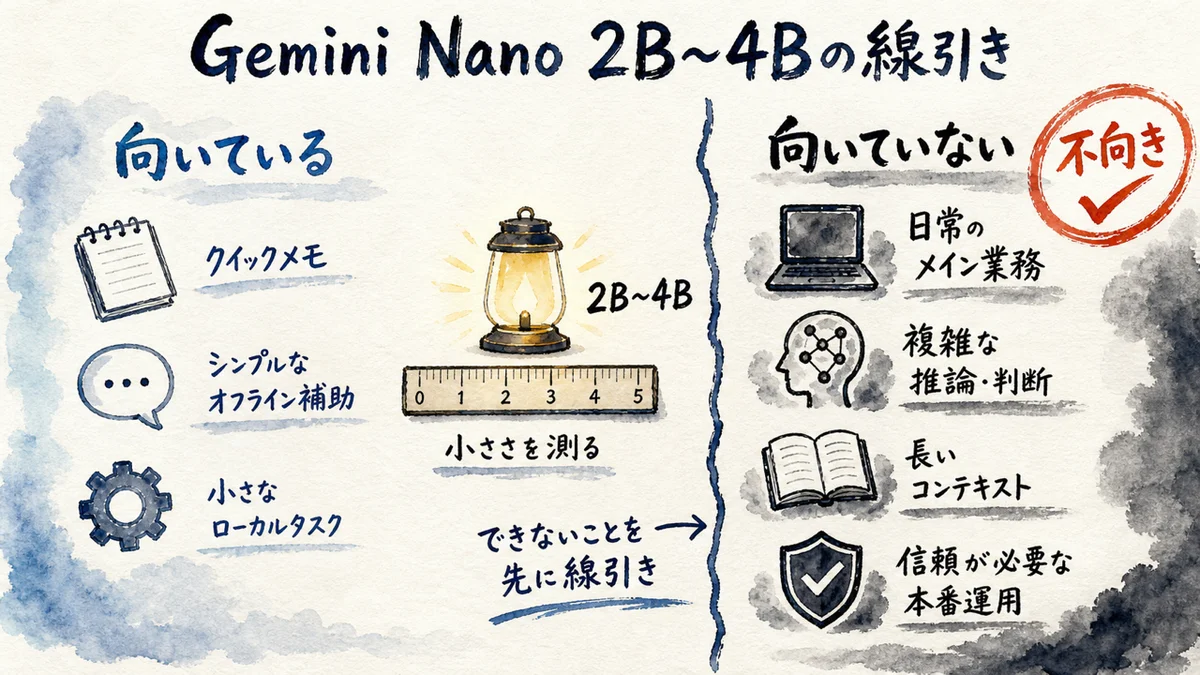 小さな灯りのサイズを2B〜4Bと正直に測る図解