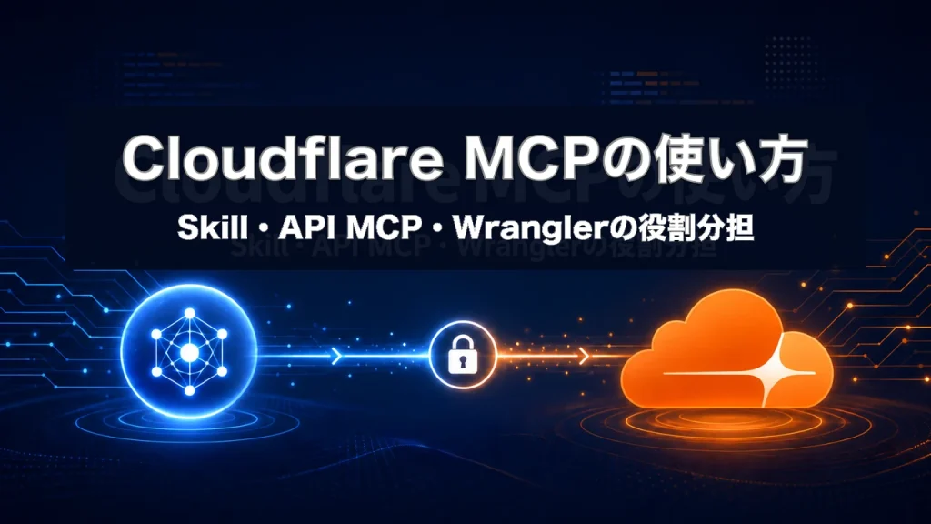 Cloudflare MCPの使い方:Skill・API MCP・Wranglerの役割分担