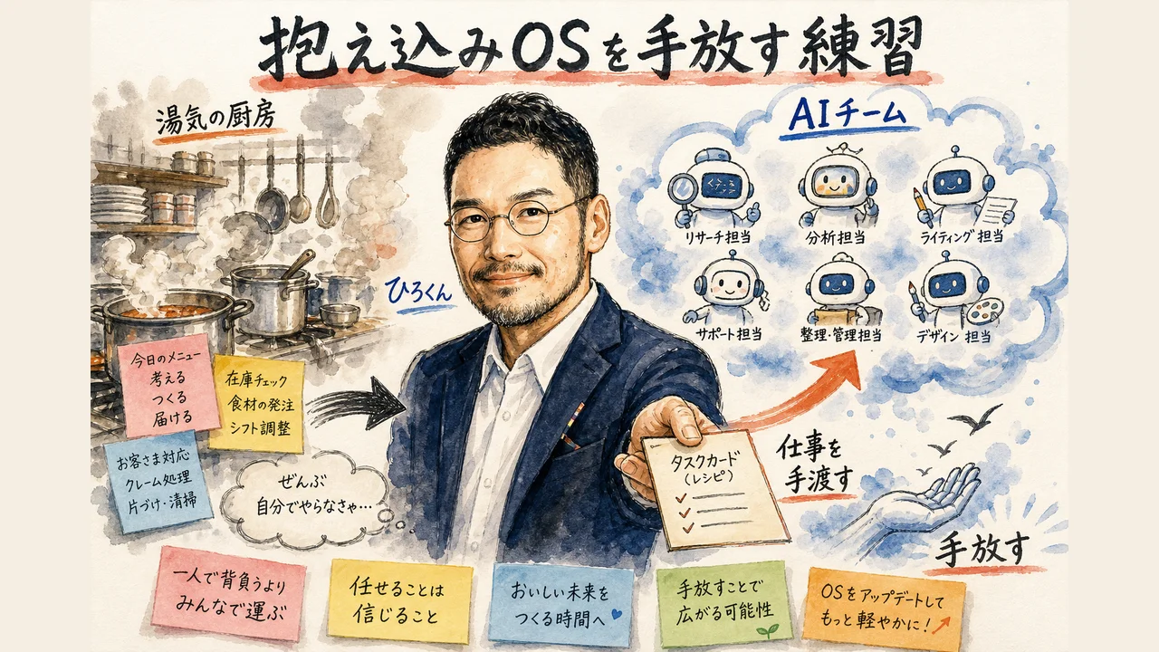 抱え込みOSを手放す練習のグラレコ