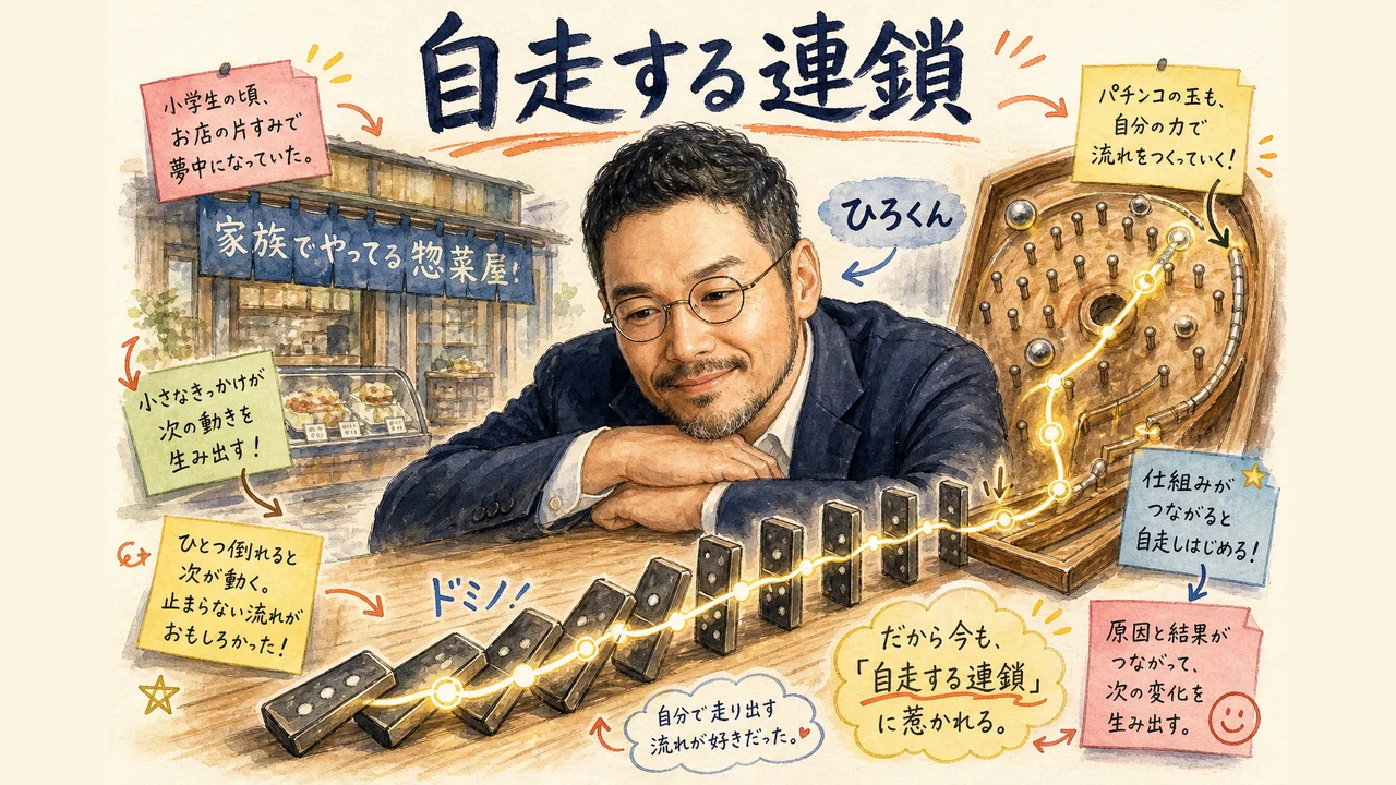 自走する連鎖に惹かれるのは小学生の頃から知っていた コラム図解