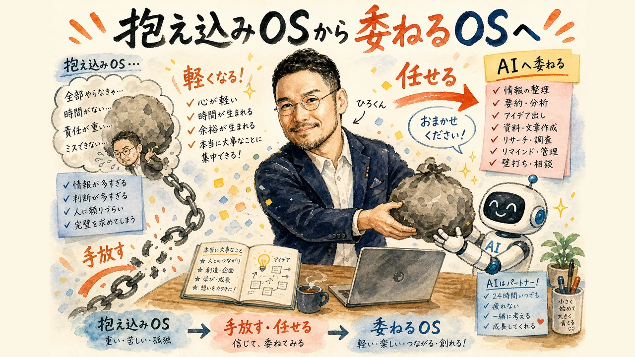 抱え込みOSから委ねるOSへの図解