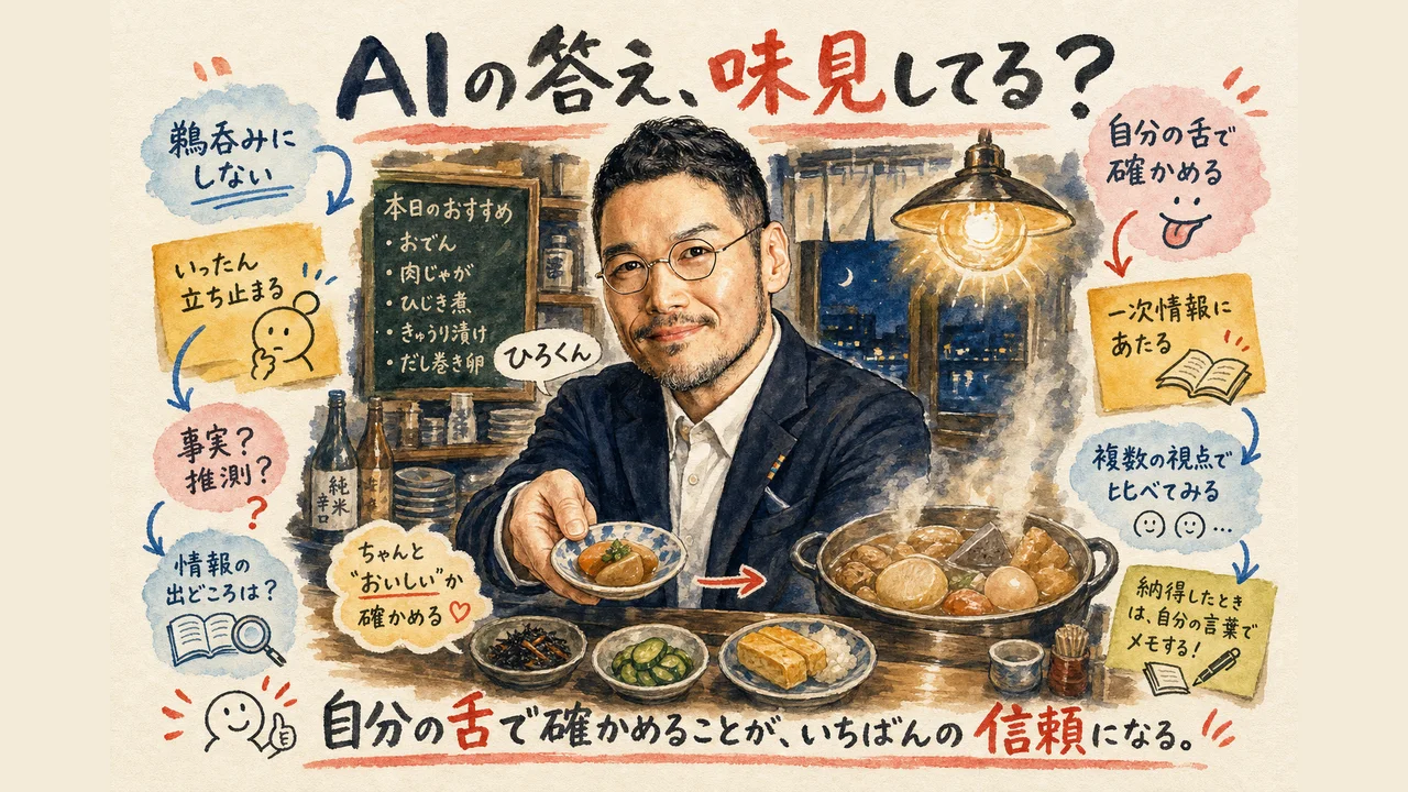 ひろくんコラム：AIの答え、味見してる？