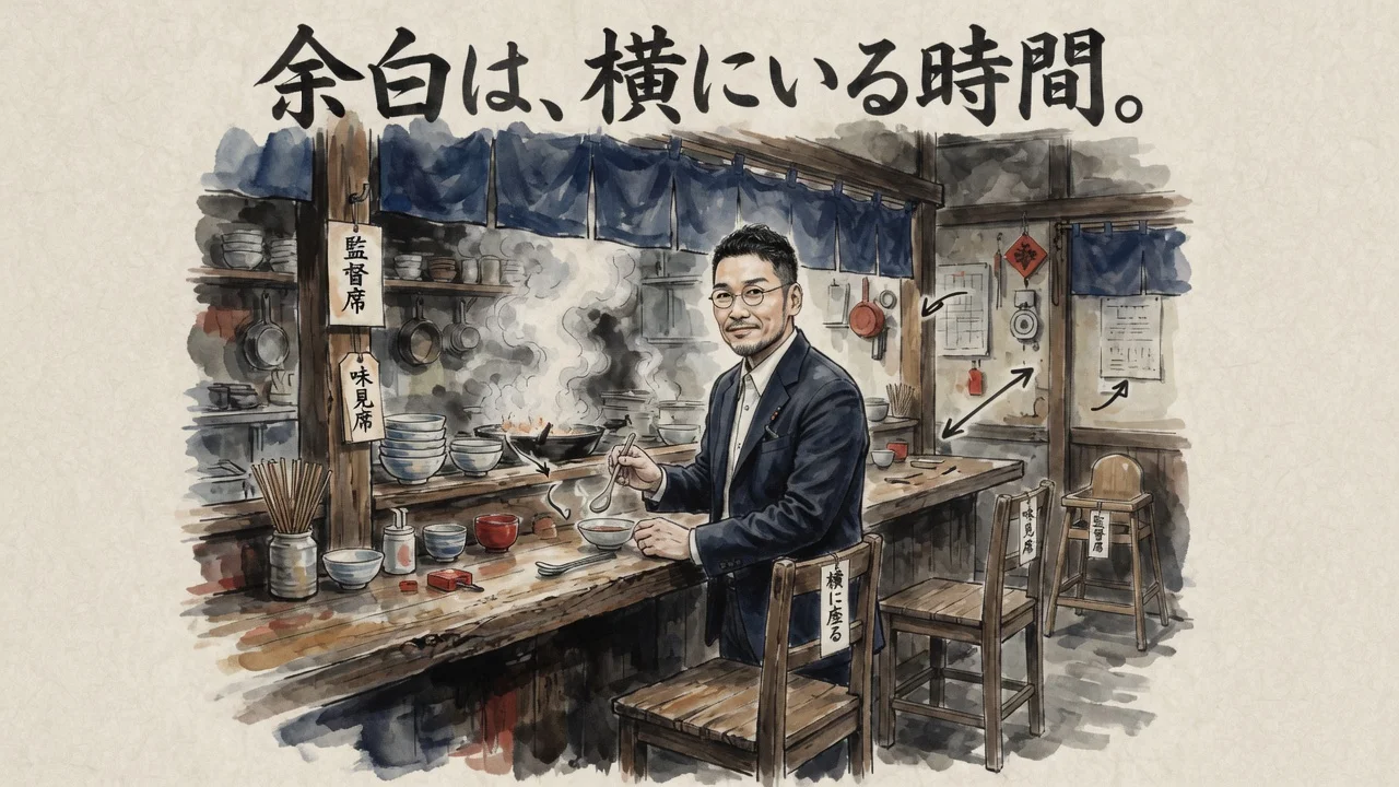 余白は横にいる時間。味見席と監督席