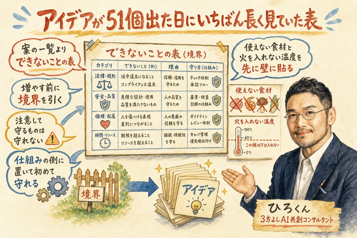 アイデアが51個出た日にいちばん長く見ていた表（コラム図解）