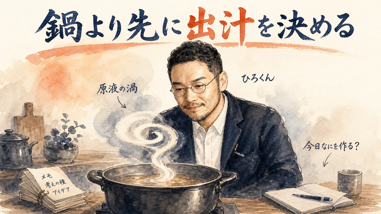 ひろくんコラム図解：道具より原液を注ぐ場所を決める