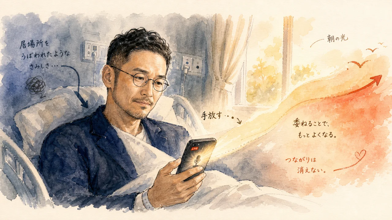 病室から見た手放したら良くなった瞬間のコラム図解