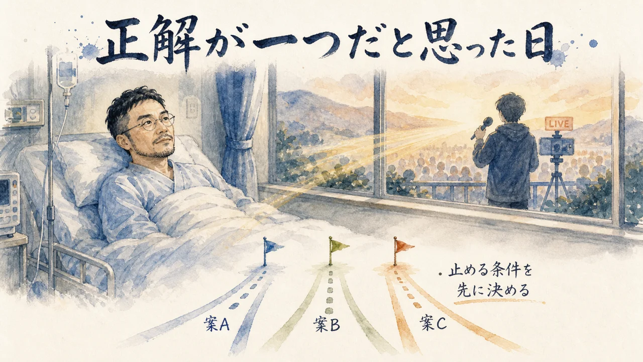 ひろくんコラム図解——正解が一つだと思った日、動けなくなった
