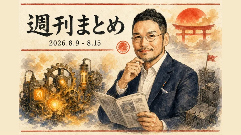 週刊まとめ 2026.8.9-8.15 ひろくんが新聞を読む AI氣道デイリー風アイキャッチ