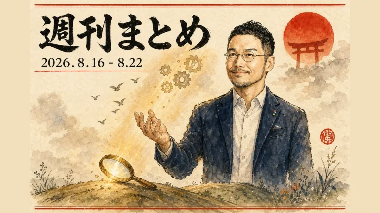 週刊まとめ 2026.8.16-8.22 監視をやめたら感謝に変わった ひろくんが虫眼鏡を手放すAI氣道デイリー風アイキャッチ