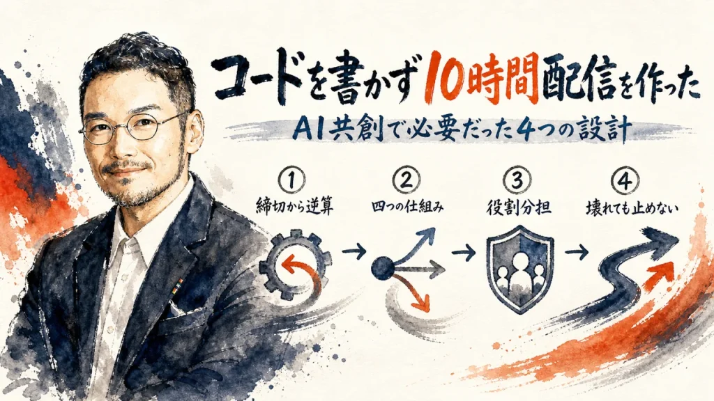 コードを書かず10時間配信を作った 全体図解