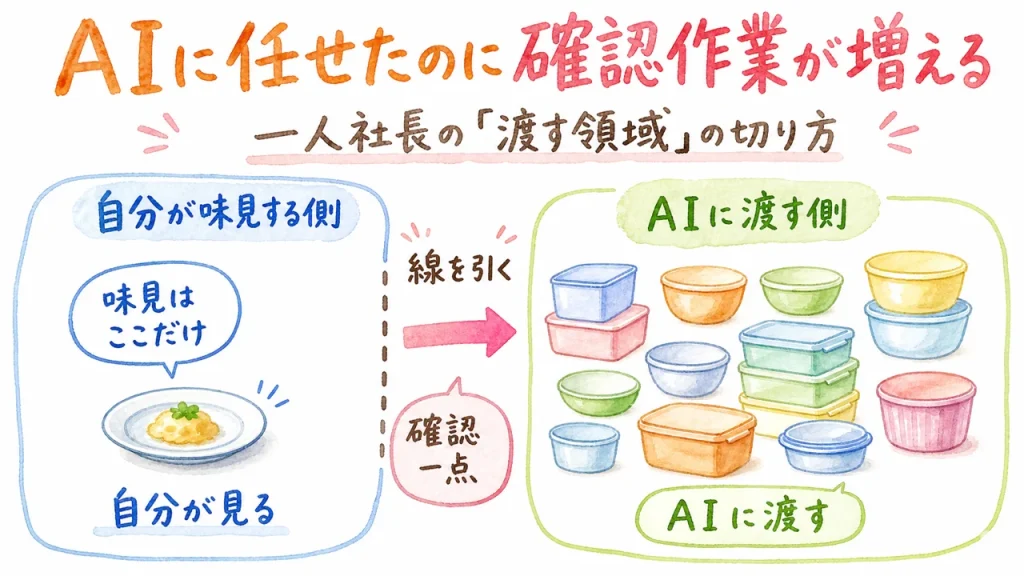 AIに任せたのに確認作業が増える|渡す領域の切り方