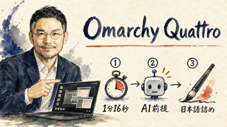 Omarchy Quattro解説記事 eyecatch