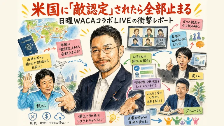 米国に「敵認定」されたら全部止まる。日曜WACAコラボLIVEの衝撃レポート アイキャッチ