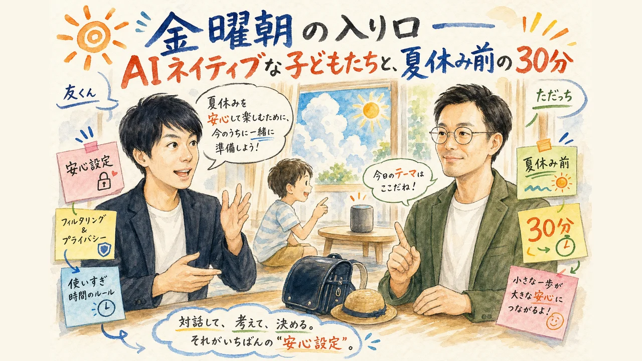 ただっちと友くんが夏休み前のAI安心設定について語り合う