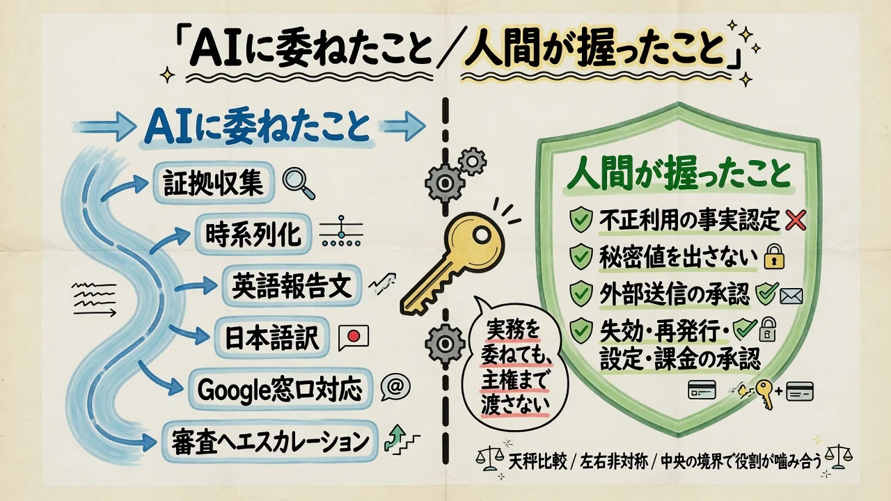 AIに委ねた実務と人間が握った承認境界の比較