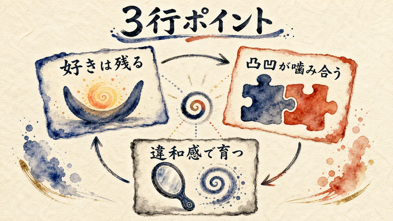 好きは残る、凸凹が噛み合う、違和感で育つ三つの要点