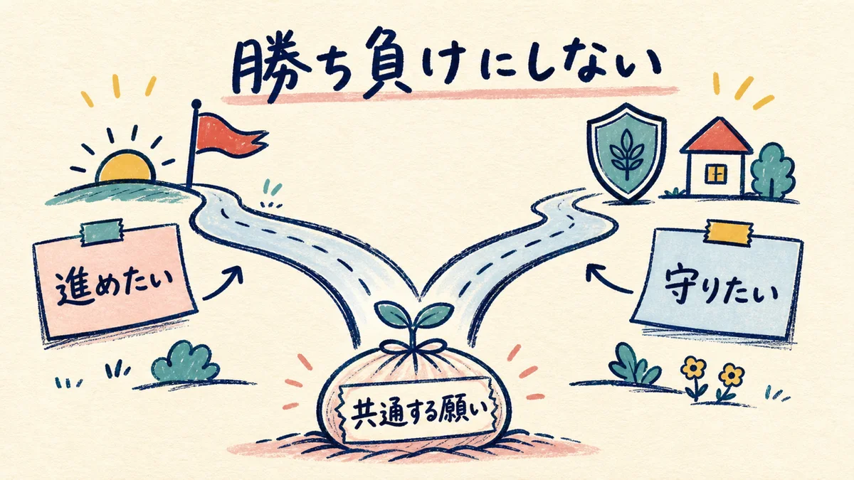 推進派と慎重派を、勝ち負けの二択にしない