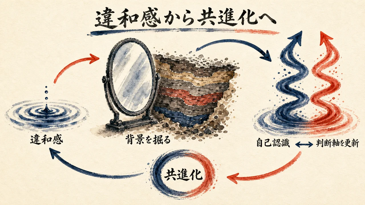 違和感の背景を掘り、自己認識と分身AIの判断軸を更新する循環