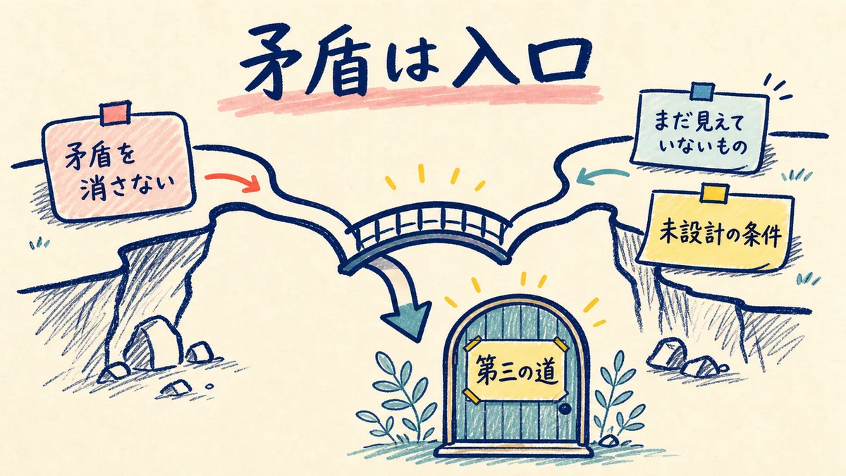 矛盾や対立は、消すべきエラーではなく「まだ見えていないもの」への入口