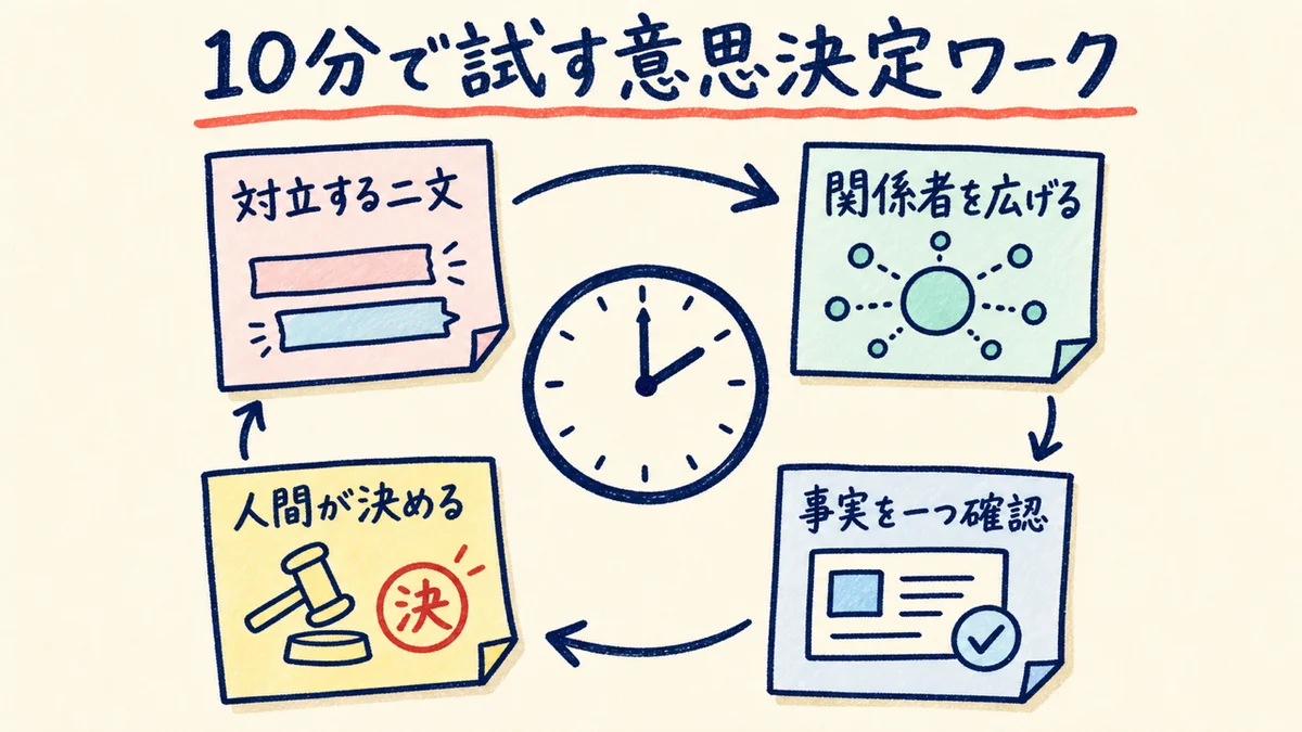 経営者が10分で試す「矛盾を消さない」意思決定ワーク