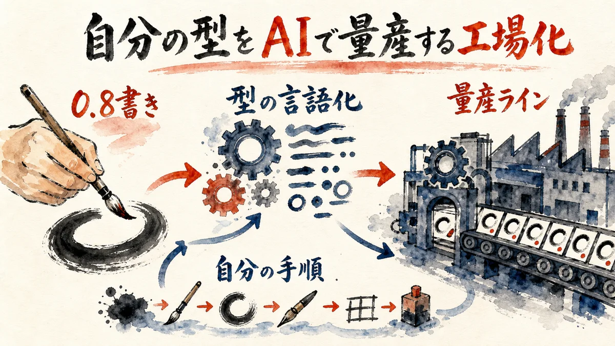「自分の0.8書きみたいなものを自動で作る工場」——AI仙人さんの実践から見る量産ラインの時代