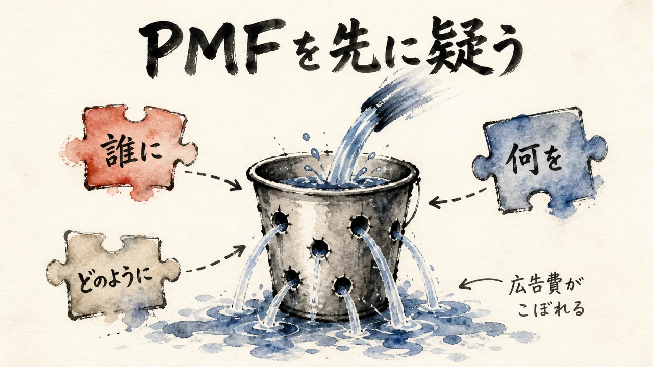 「ここでね、多くの会社がつまづきます」——広告集客で、代理店より先にPMFを疑う