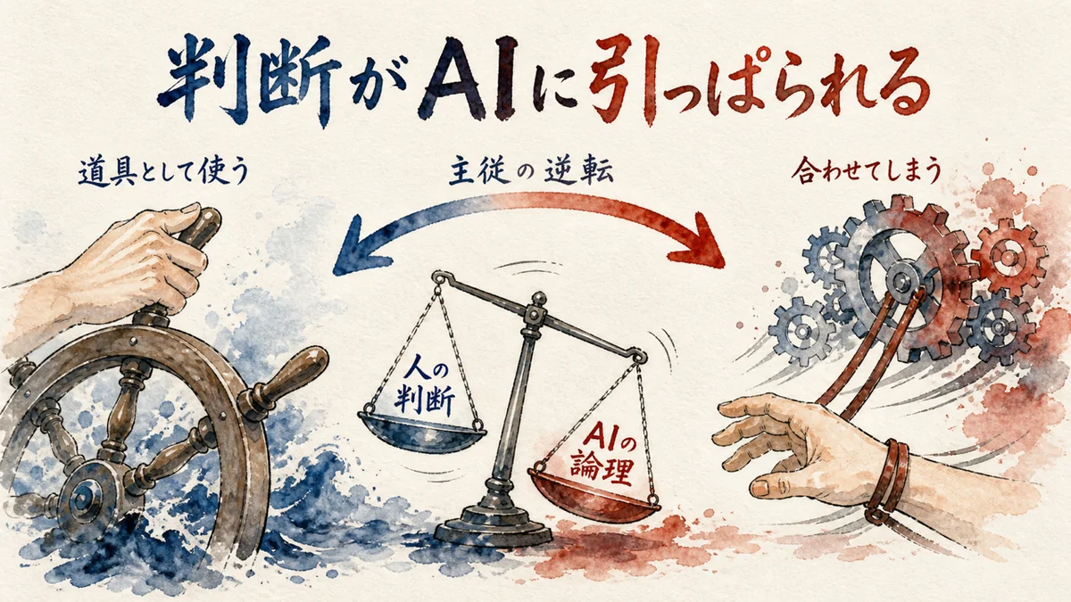 判断がAIに引っぱられる