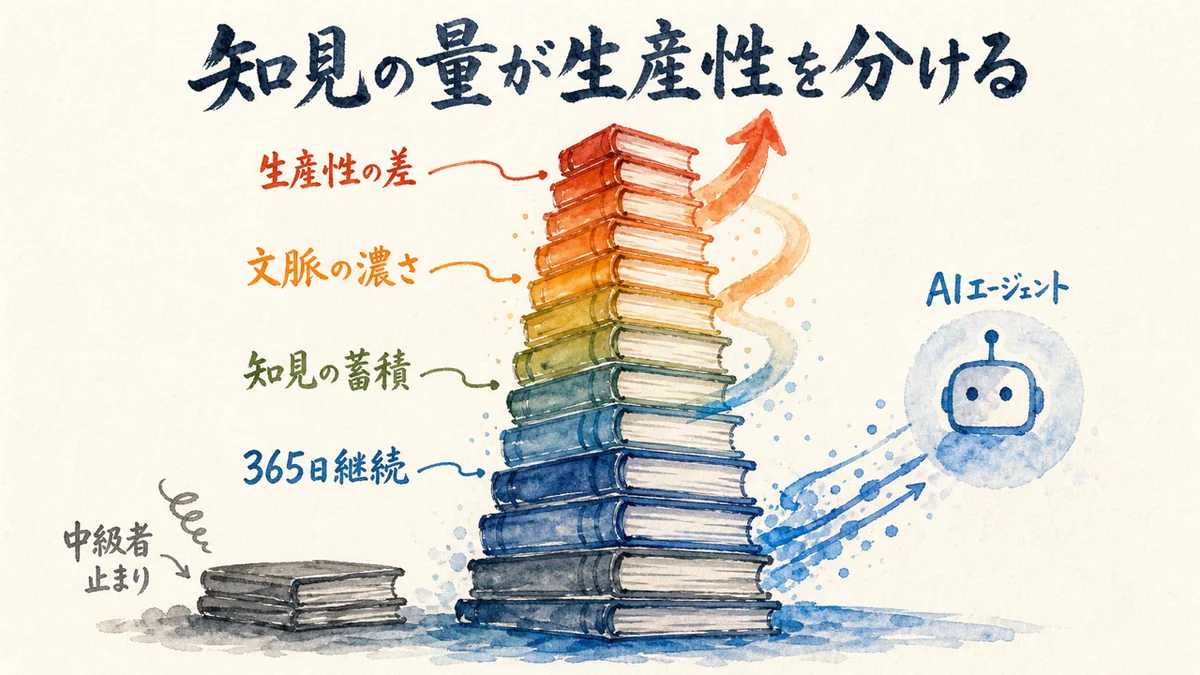 「一人で10人20人分の仕事を余裕でこなして」——知見の蓄積が生産性を分ける