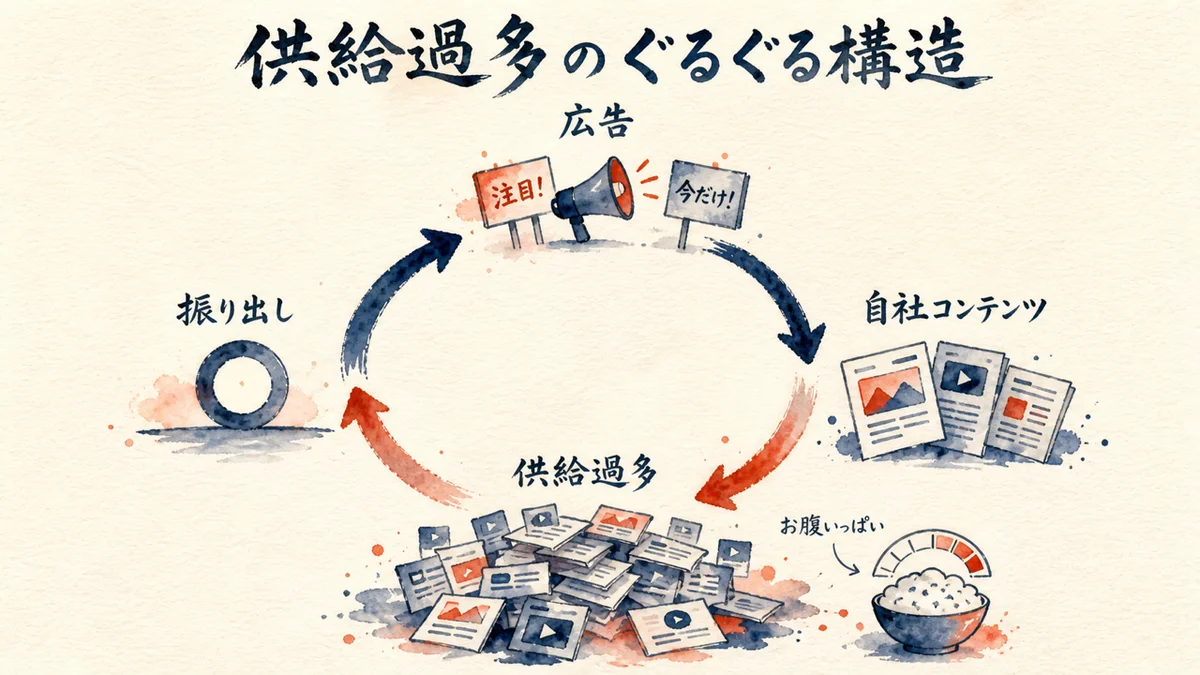 供給過多のぐるぐる構造