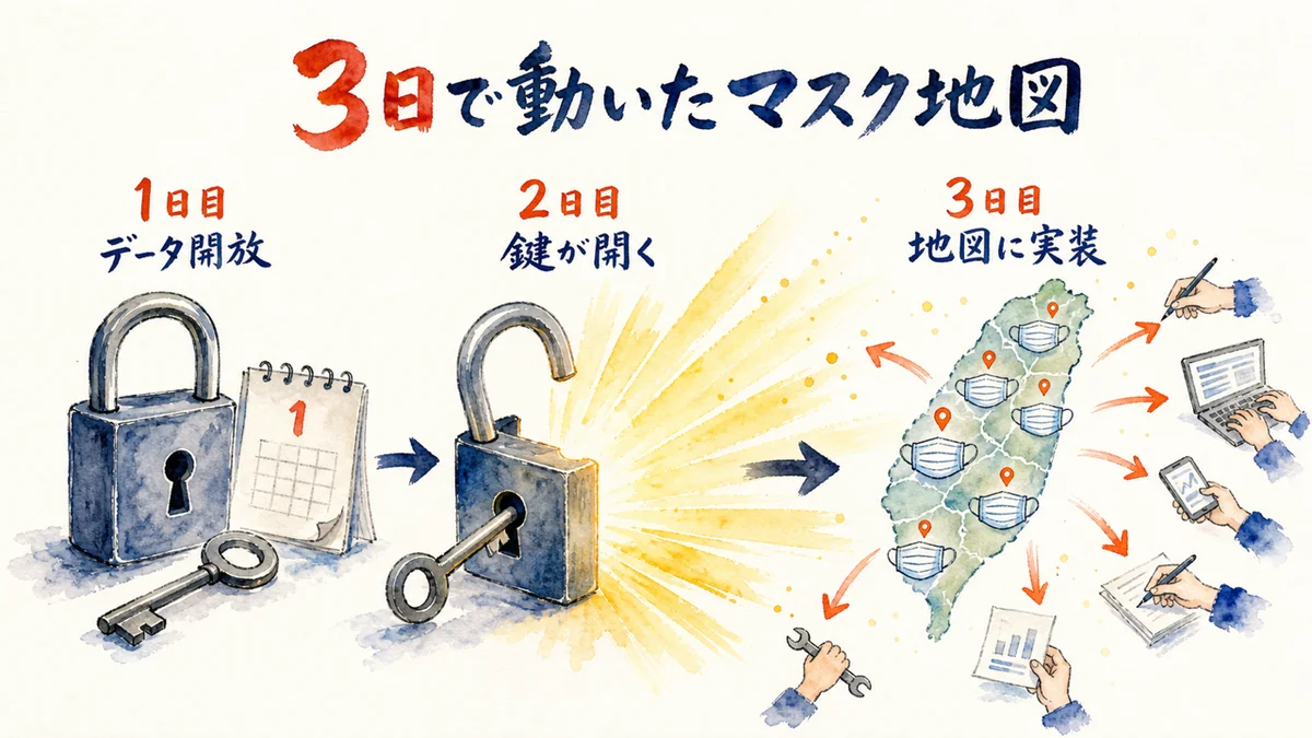 3日で動いたマスク地図